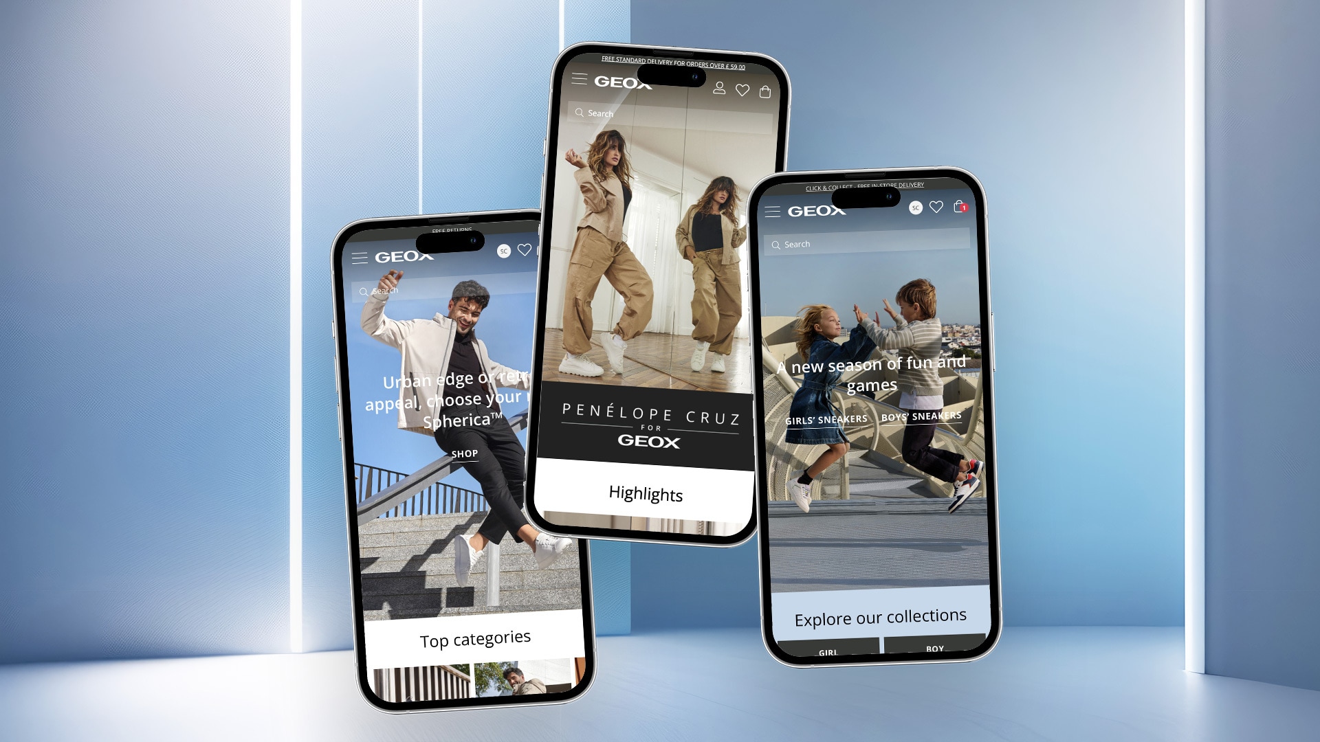 Geox takes a step forward with its new website Reply