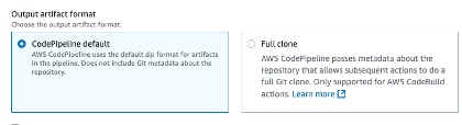Screenshot of AWS console showing default settings